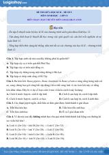 Đề kiểm tra giữa kì 2 Sinh 12 - Đề số 5 có lời giải chi tiết